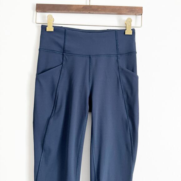 LULULEMON Time To Sweat Crop Leggings True Navy 4 - Picture 4 of 12
